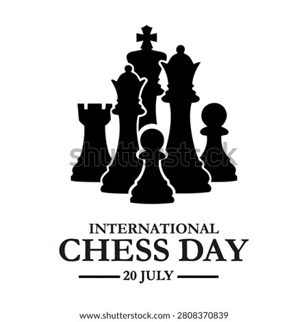 International Chess Day Vector Illustration