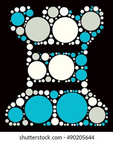 International chess shape vector design by color point