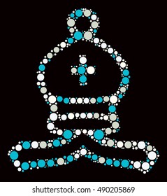 International chess shape vector design by color point