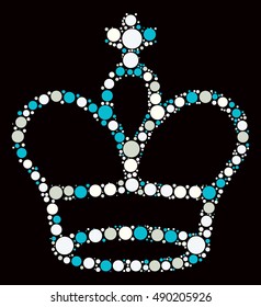 International chess shape vector design by color point