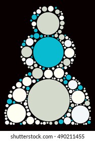 International chess shape vector design by color point