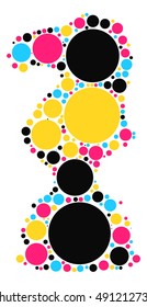 International chess shape vector design by color point
