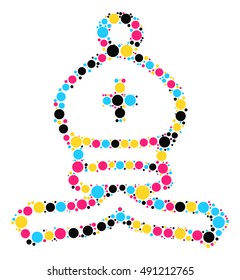 International chess shape vector design by color point