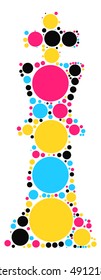 International chess shape vector design by color point
