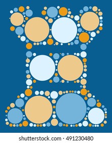International chess shape vector design by color point