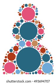 International chess shape vector design by color point