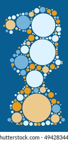 International chess shape vector design by color point