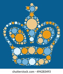 International chess shape vector design by color point