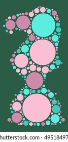 International chess shape vector design by color point