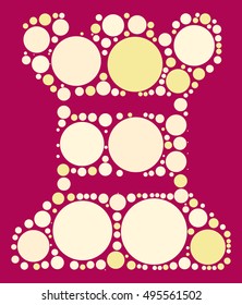 International chess shape vector design by color point