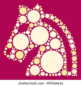 International chess shape vector design by color point