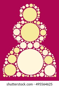 International chess shape vector design by color point