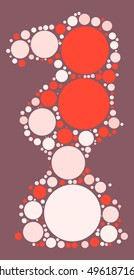 International chess shape vector design by color point