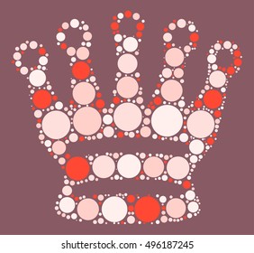 International chess shape vector design by color point