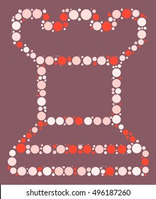 International chess shape vector design by color point