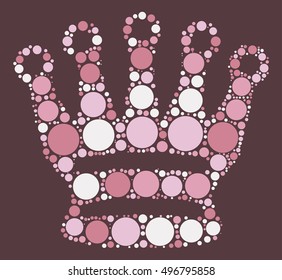 International chess shape vector design by color point