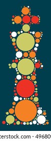 International chess shape vector design by color point