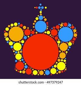 International chess shape vector design by color point