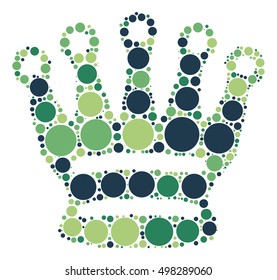 International chess shape vector design by color point