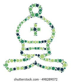 International chess shape vector design by color point