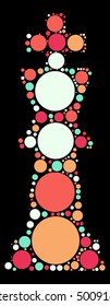 International chess shape vector design by color point