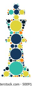 International chess shape vector design by color point