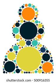 International chess shape vector design by color point