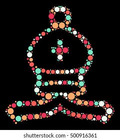 International chess shape vector design by color point