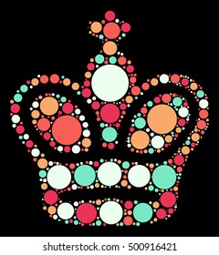 International chess shape vector design by color point