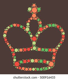 International chess shape vector design by color point