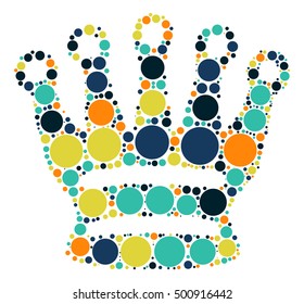International chess shape vector design by color point