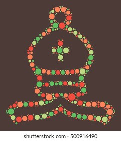 International chess shape vector design by color point