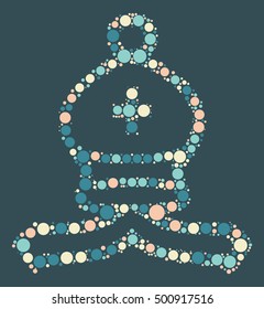 International chess shape vector design by color point