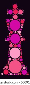 International chess shape vector design by color point