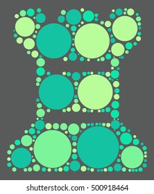 International chess shape vector design by color point