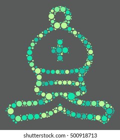International chess shape vector design by color point