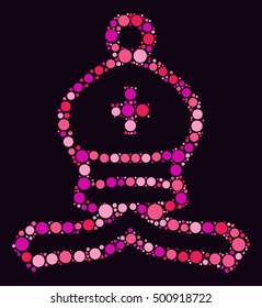 International chess shape vector design by color point