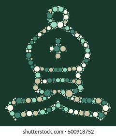 International chess shape vector design by color point