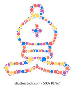 International chess shape vector design by color point