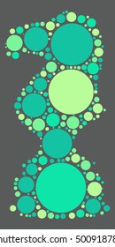 International chess shape vector design by color point