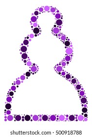 International chess shape vector design by color point