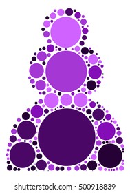 International chess shape vector design by color point