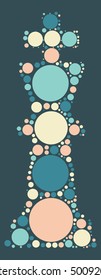 International chess shape vector design by color point