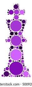 International chess shape vector design by color point