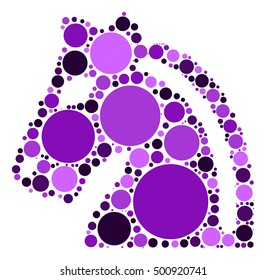 International chess shape vector design by color point