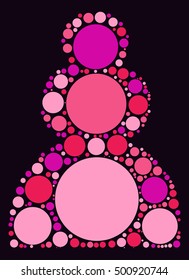 International chess shape vector design by color point