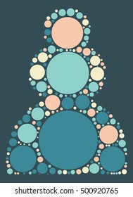 International chess shape vector design by color point