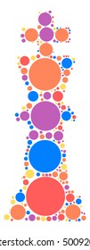 International chess shape vector design by color point