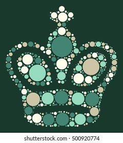 International chess shape vector design by color point