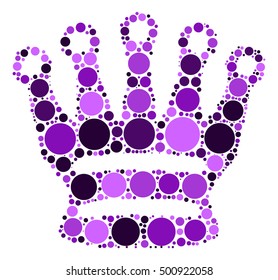 International chess shape vector design by color point